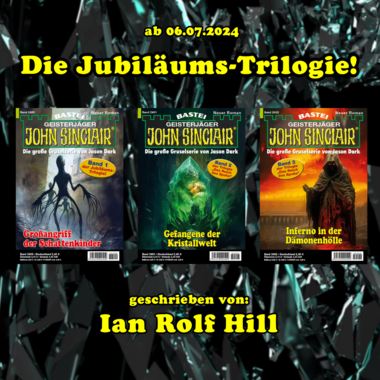 Das Bild zeigt die Heftcover des Jubiläumsdreiteilers